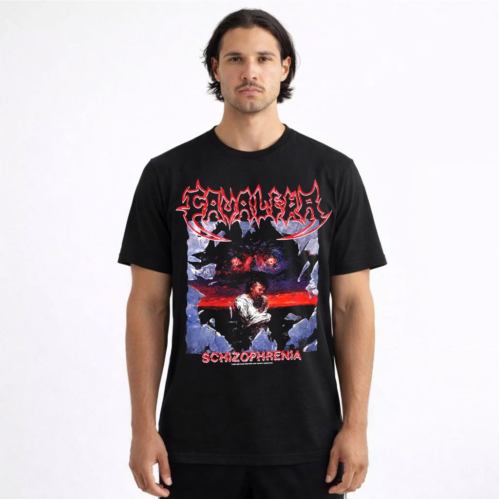 T-SHIRT - CAVALERA - Schizophrenia undying kaos band metal originaL