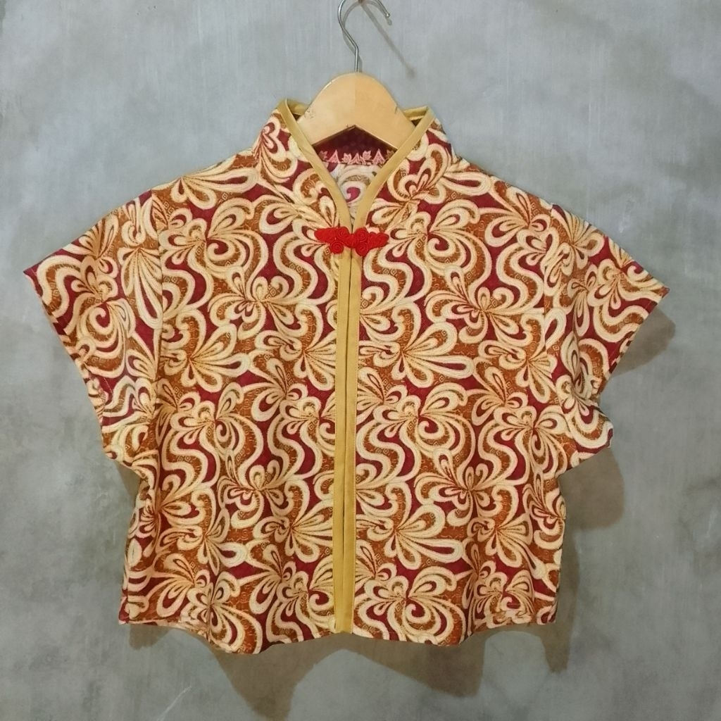 Bolero crop cheongsam batik / outer qipao