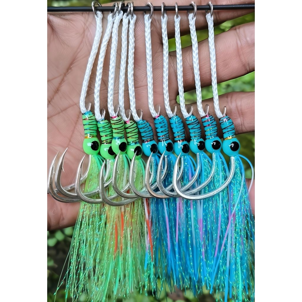 assist hook jigging single pike 3/0 jig 150-250gr full gid