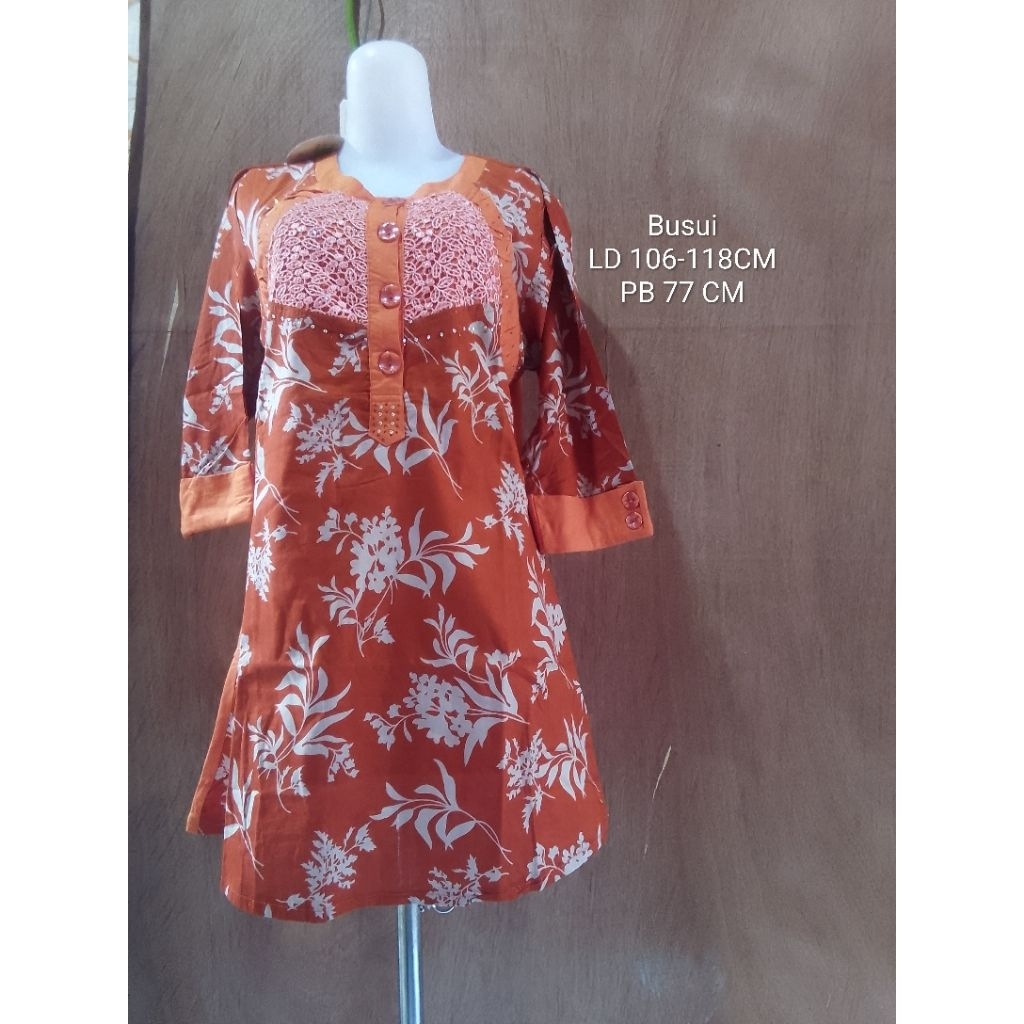 ATASAN WANITA KUNYIT,TUNIK 7/8,TUNIK KATUN STRETCH,ATASAN BUSUI