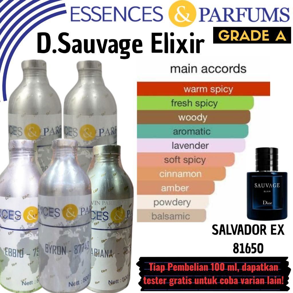 Bibit parfum repacking 100 ML parfume bibit luzi parfarome kualitas bibit parfum savageee elixirrrr 