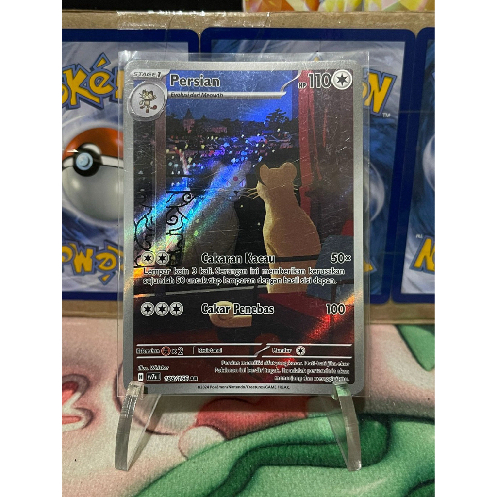 Persian AR sv7s 188/166 Kartu Pokemon TCG Trading Card Game Indonesia Original