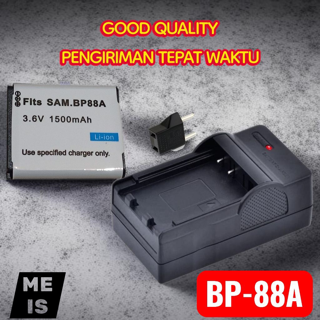 Baterai & Charger Samsung BP-88A DV200 DV300 DV300F DV305 DV305F Batre Casan BP88A