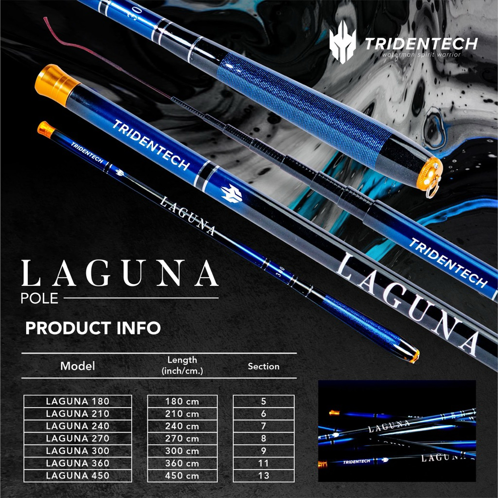 Joran Pancing Tegek Ruas Pendek 40 cm Axella Golden / Fukushima Momo / Tridentech Laguna