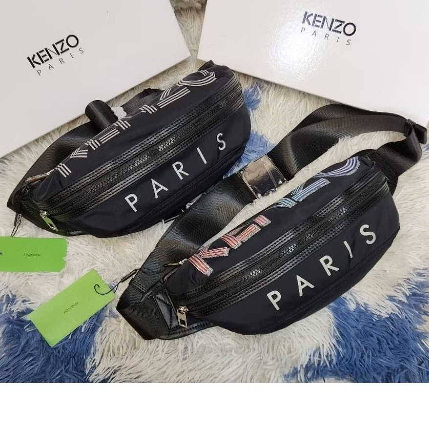 Tas Pinggang Tas Waistbag Pria Wanita Nylon Import