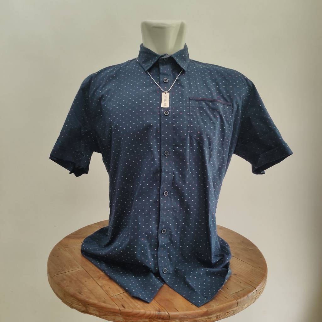 Kemeja Pria Fake London Original - 100% Cotton Motif Full Print - XXL (AVPBZ014)