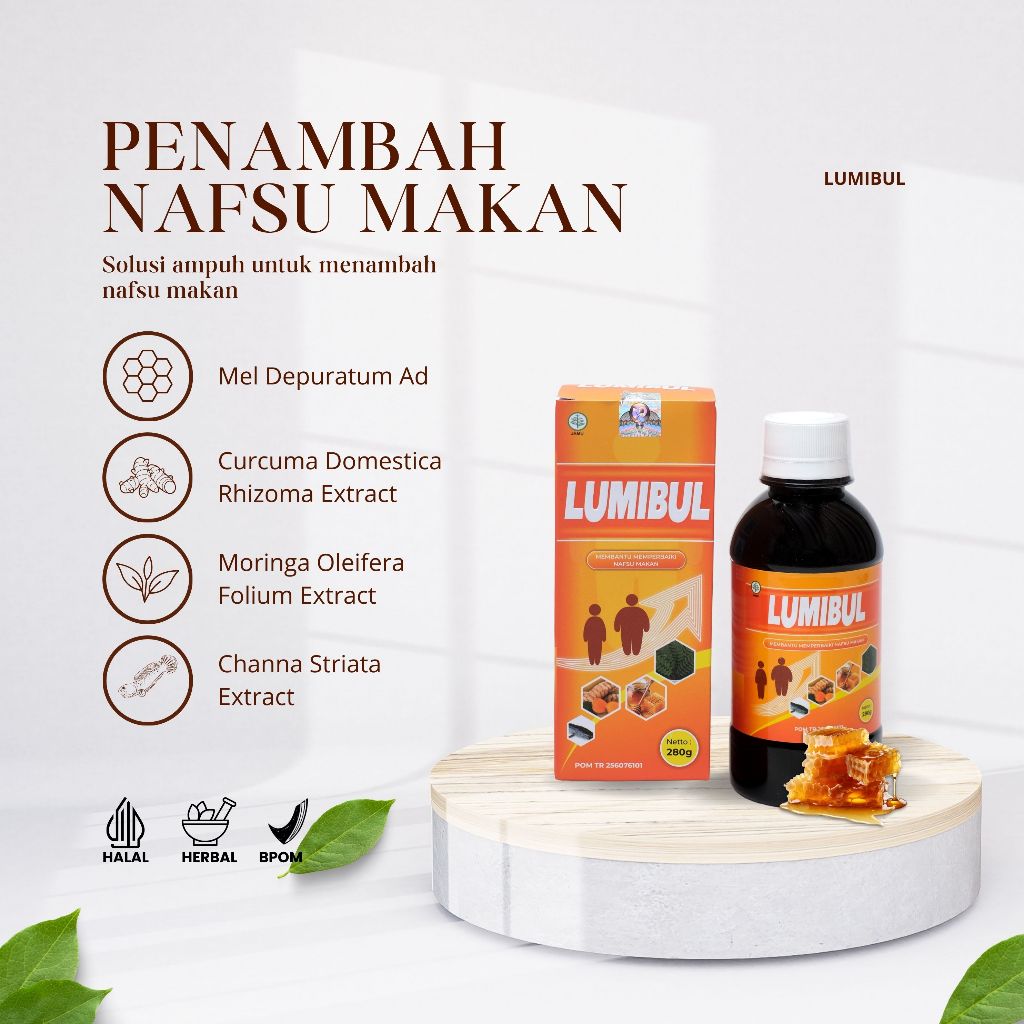 Lumibul Suplemen Penambah Nafsu Makan Alami untuk Dewasa - Vitamin Booster Suka Makan