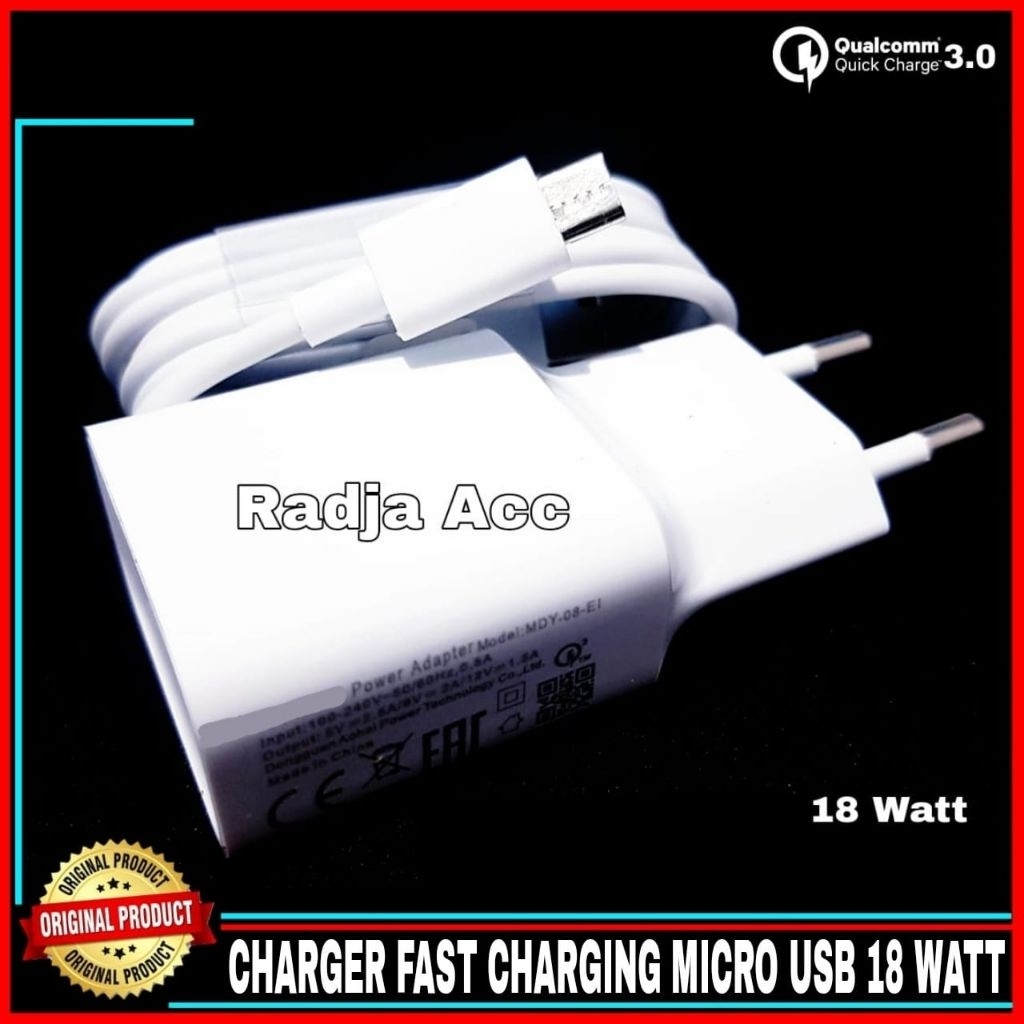 CHARGER FOR XIAOMI ORIGINAL FAST CHARGING MICRO USB 18 WATT
