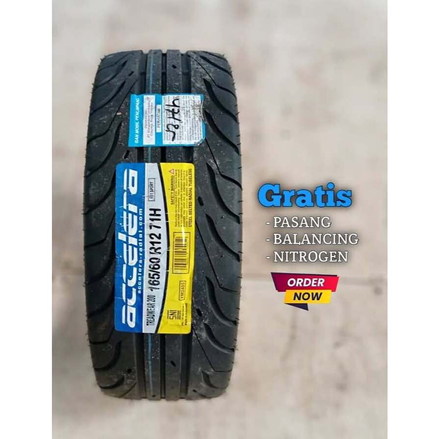 Accelera 651 Sport Ring 12 Ukuran 165 60 R12 , Ban Mobil Murah Semi Slick Tubles