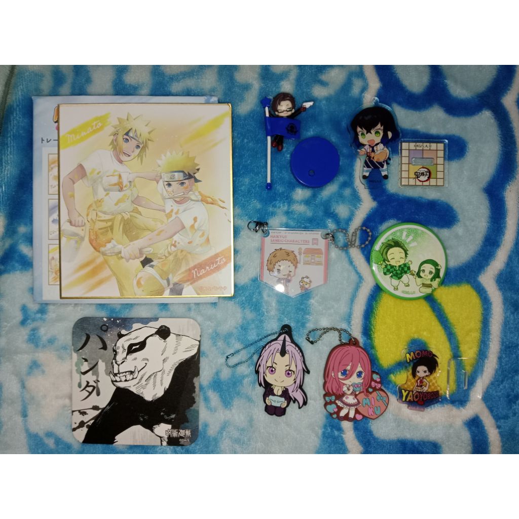 (ready) merch anime haikyuu naruto demon slayer hypmic jjk mha/bnha gotoubun tensura keychain rubber
