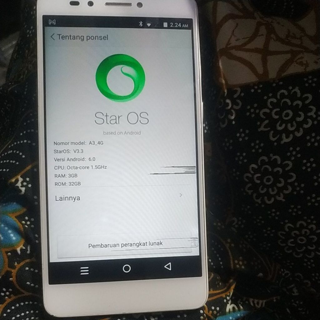 hp lava a3 ram 3/32 minus cek deskripsi