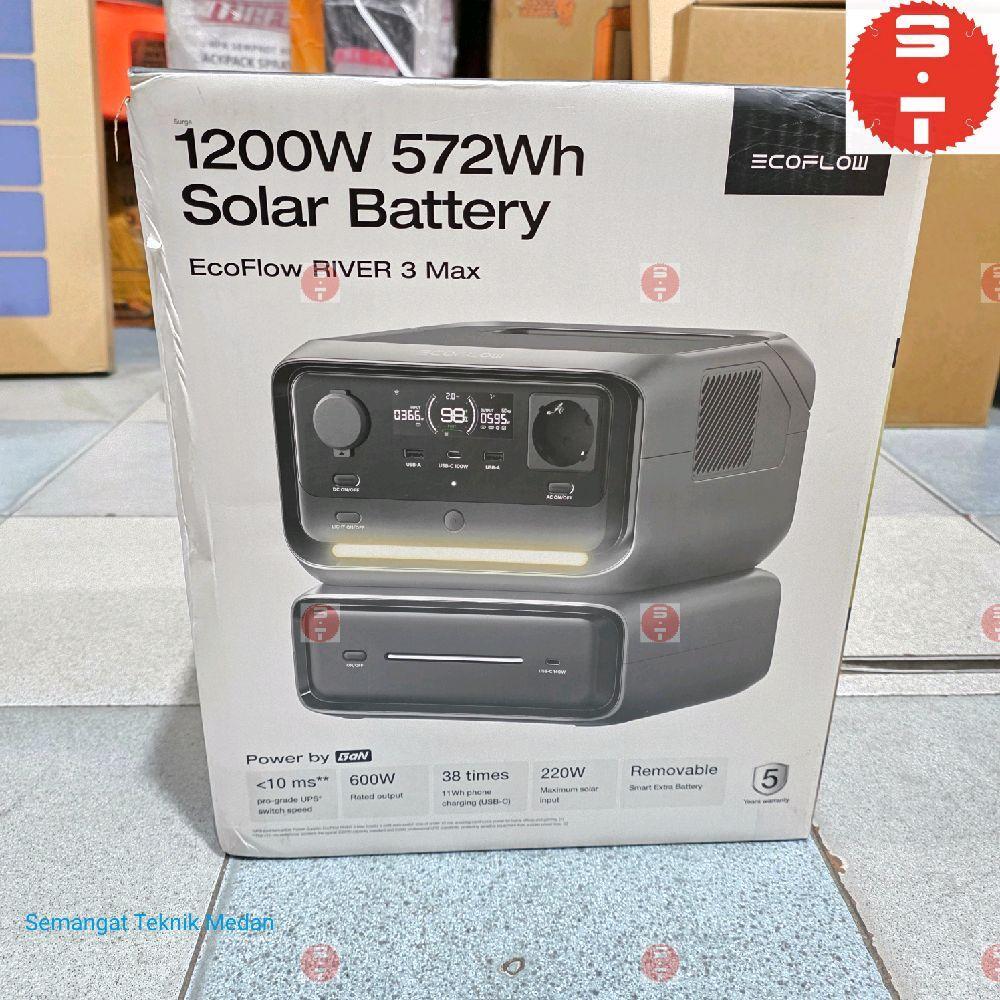 ECOFLOW RIVER 3 MAX CHARGING PORTABLE POWER STATION TENAGA SURYA 600W 1200W 576Wh RIVER3 RIVER 3 MAX