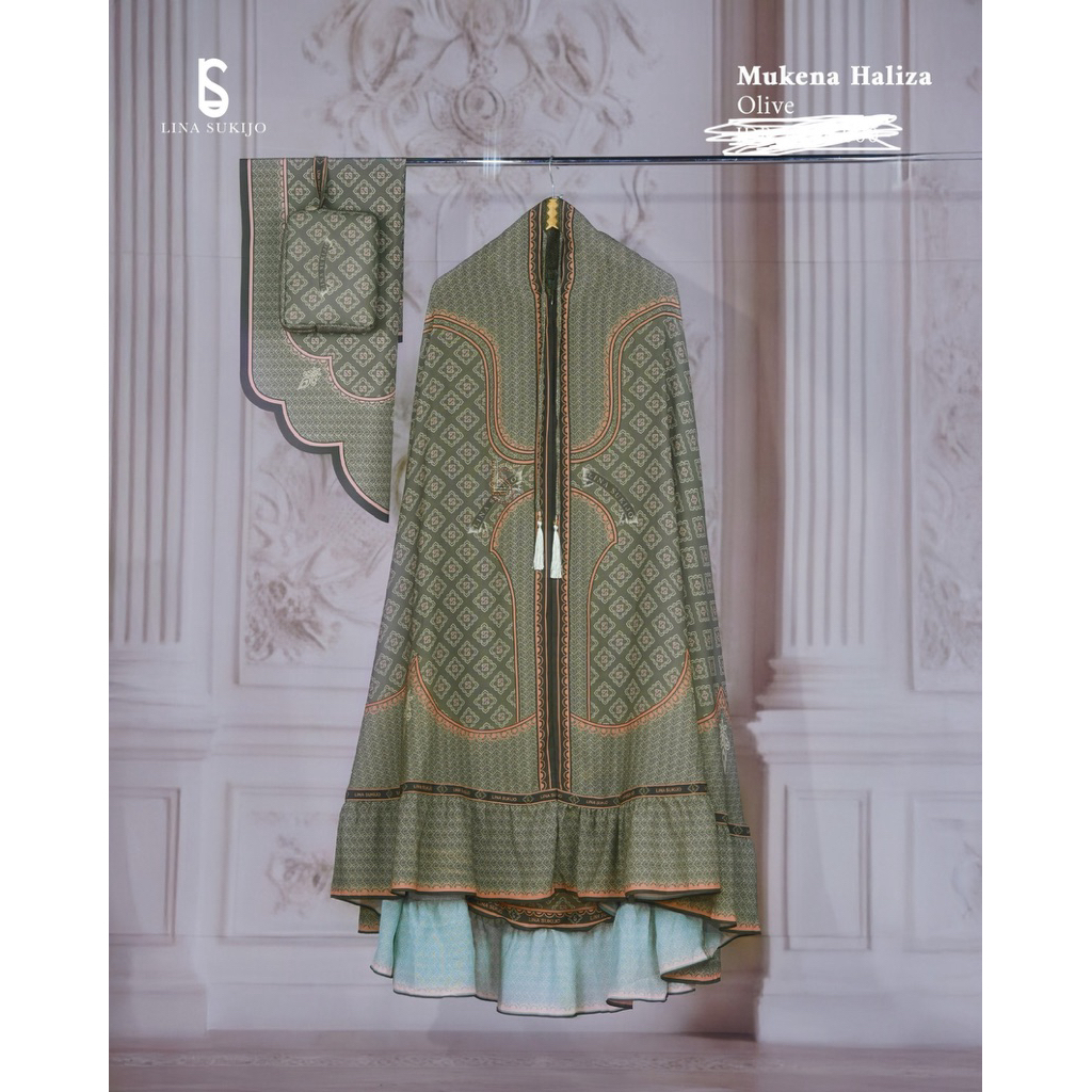 Mukena brand eles Lina Sukijo syari eL.es syari set premium lina sukijo