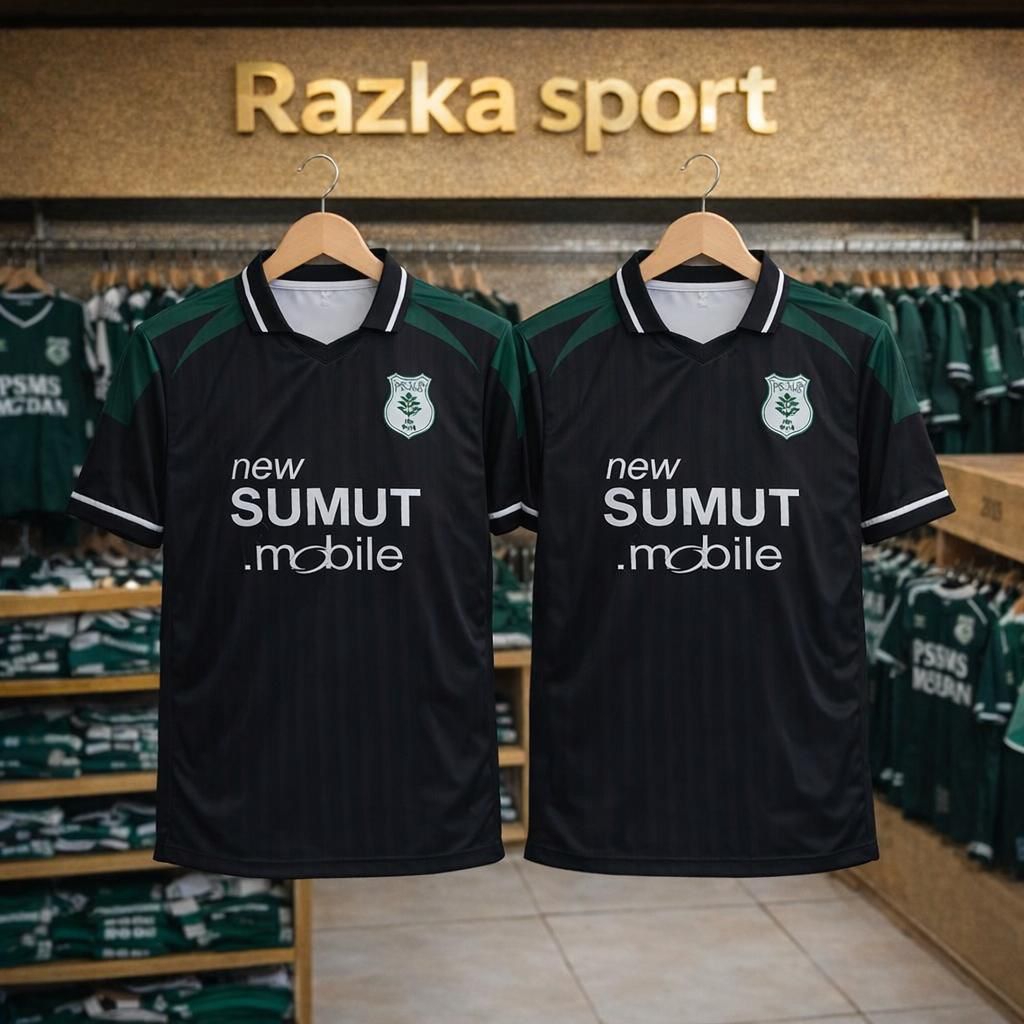 Jersey PSMS Medan warna hitam Terbaru 2026 – Baju Bola PSMS Original Grade A | Jersey PSMS Medan Hom