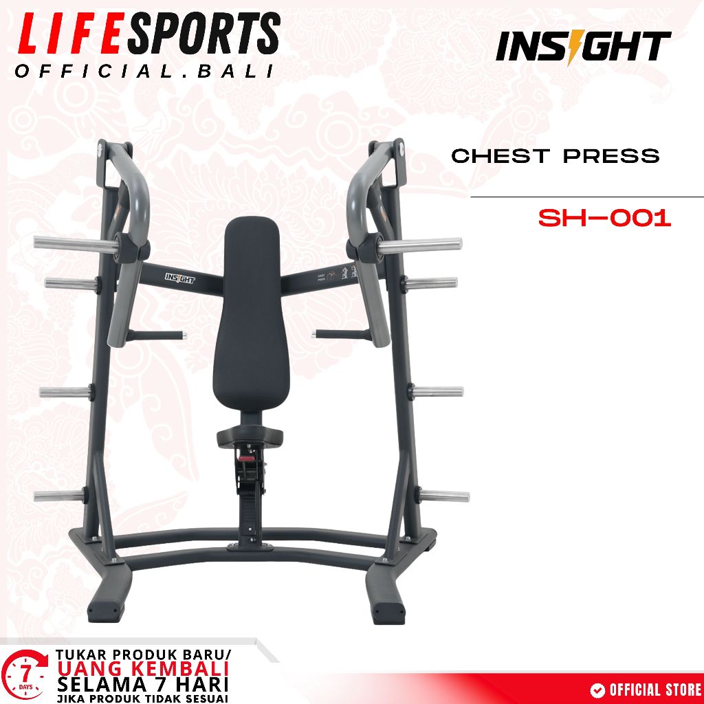 LIFESPORTS - ALAT FITNESS OLAHRAGA INSIGHT FTNESS CHEST PRESS SH001 IMPORT