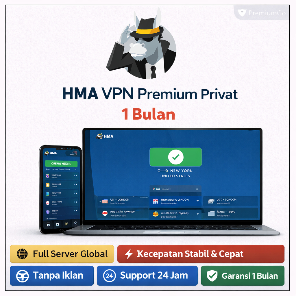 [24/7] HideMyAss VPN Premium Privat 1 Bulan | Akun Full Akses Semua Server | Garansi Aktif