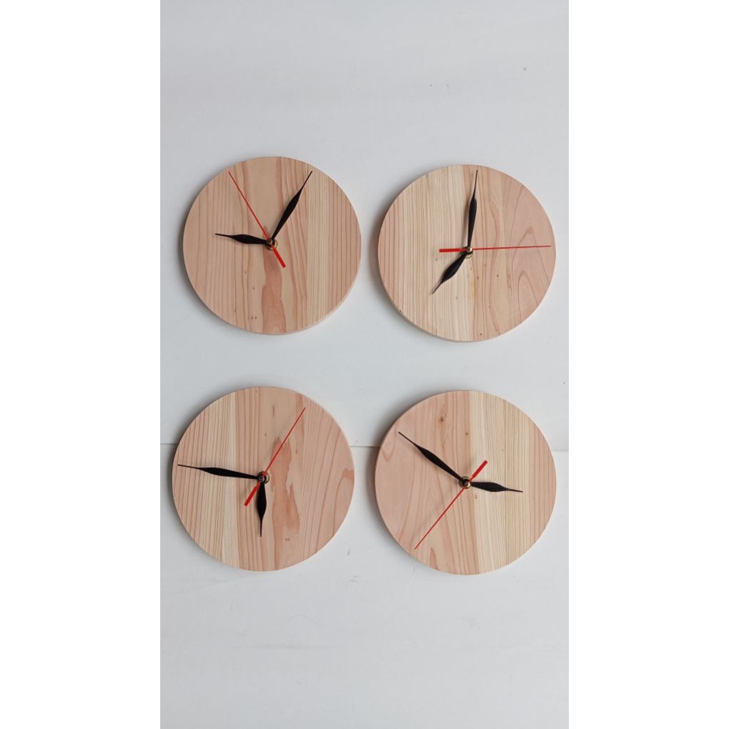 jam dinding kayu pinus jati belanda