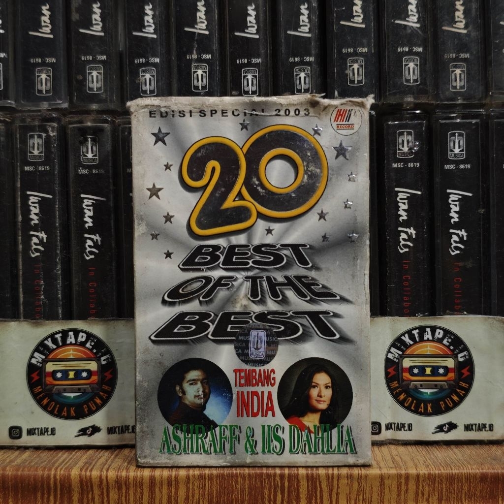 Kaset - 20 Best Of The Best Tembang India - Ashraff - Iis Dahlia - Kaset Pita - Radio Tape - Radio -