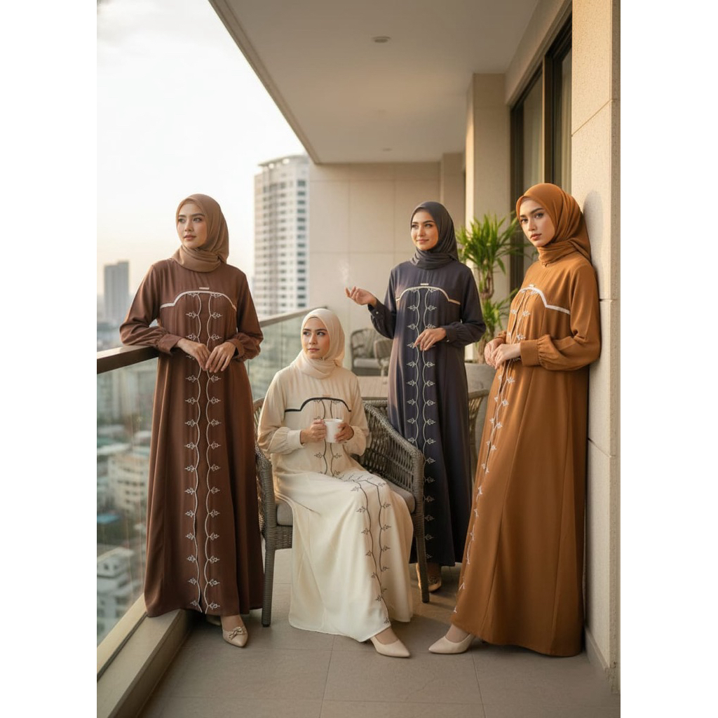 gamis Nabe dan Gamis ori Ninos Abaya ninos original koleksi Bhadshopbutik