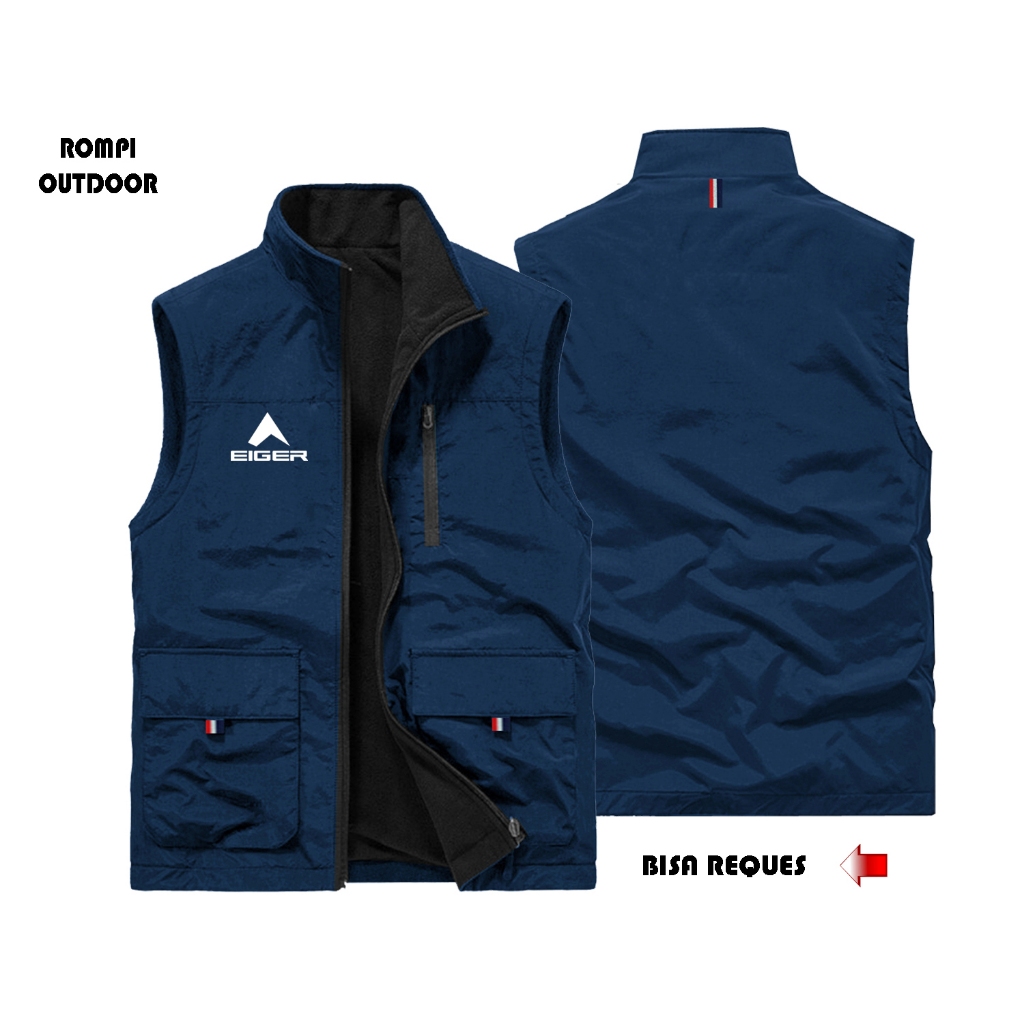 Rompi Parasut Eiger, Rompi Motor Pria Waterproof