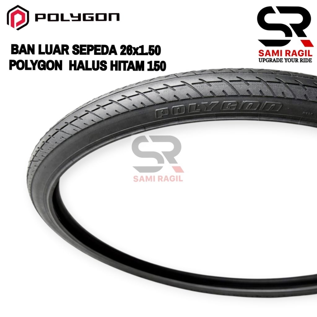 BAN LUAR SEPEDA 26 x 1.50 POLYGON 26x1.50 MTB FEDERAL HALUS ASPAL HITAM 150