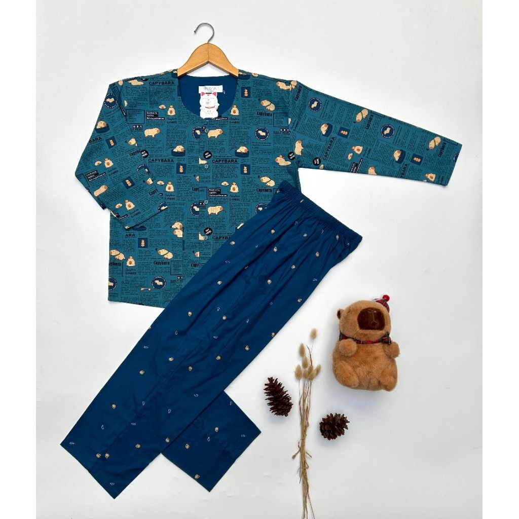 Niqta L Piyama Dewasa Lengan Panjang CAPYBARA