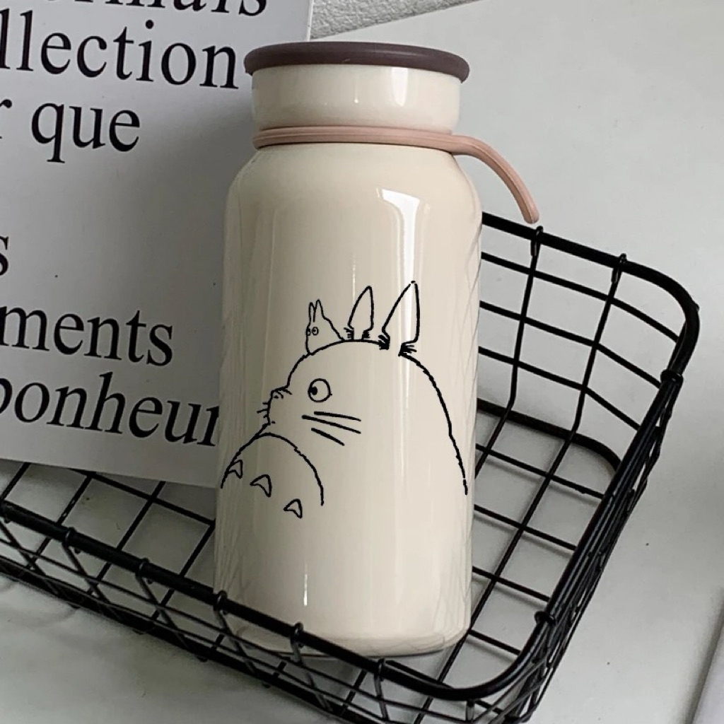 [PREORDER Totoro] Cartoon Insulated Thermos – Botol Minum Estetik & Portabel