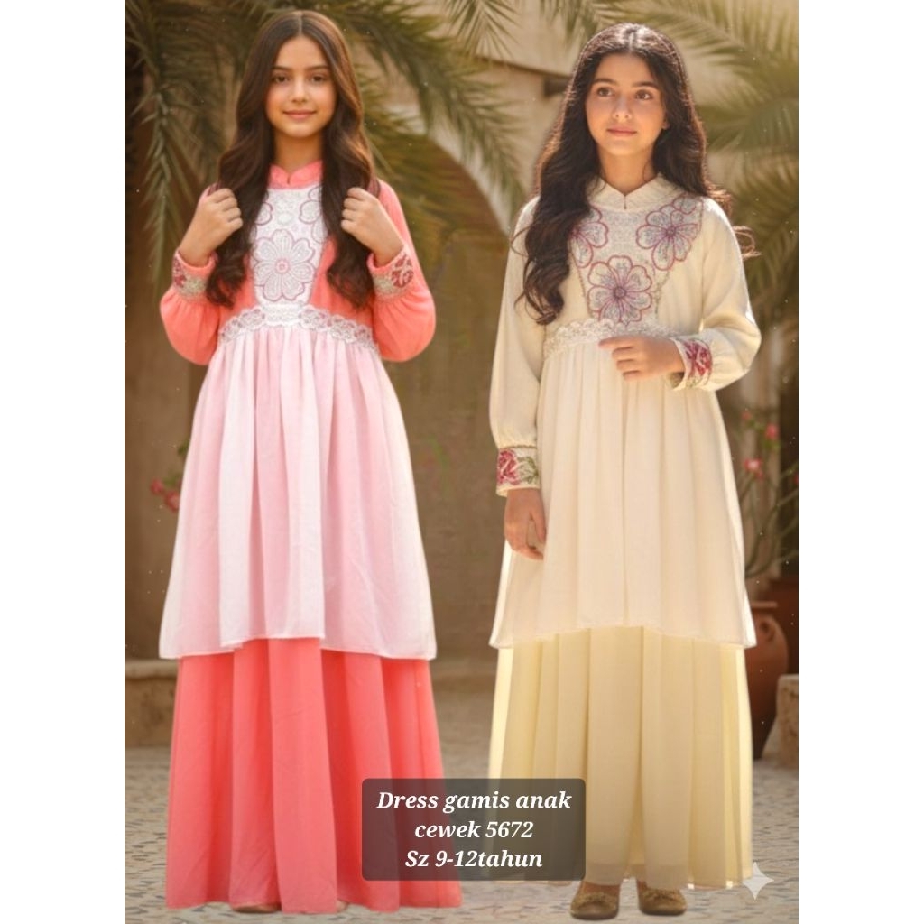 gamis anak tanggung gamis remaja baju muslim anak baju muslim remaja cewek baju muslim anak gamis an