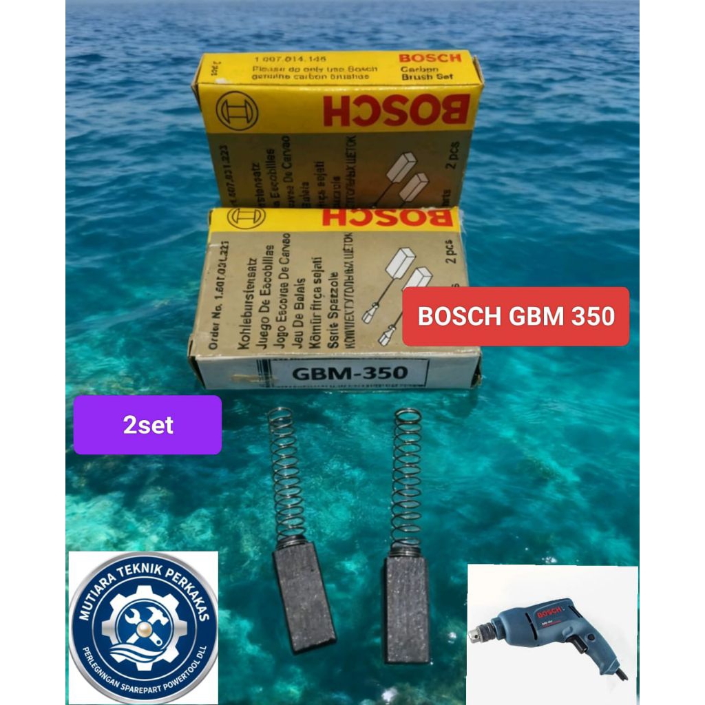 2set carbon brush Bosch gbm 350/arang spul bor Bosch gbm 350