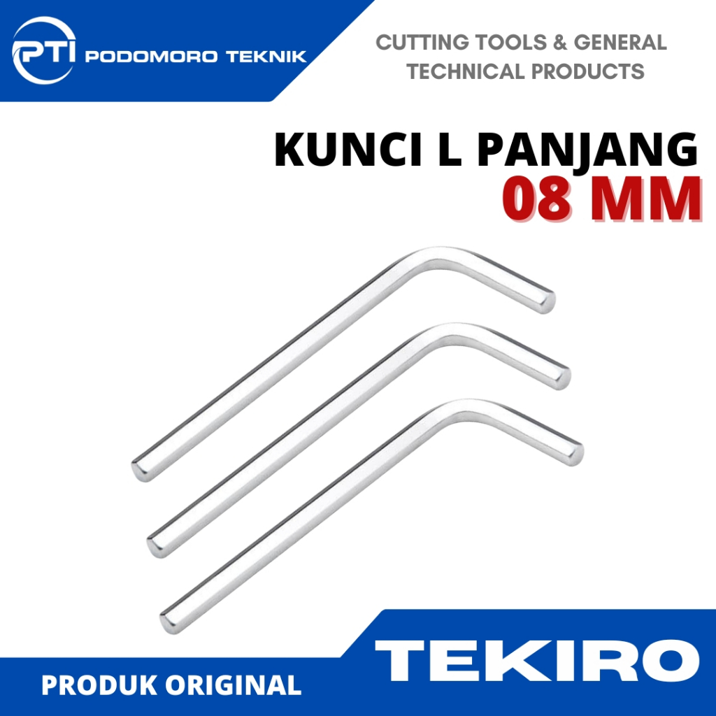 TEKIRO KUNCI L PANJANG 08 MM / KUNCI L PANJANG / TOOLS TEKIRO ORIGINAL