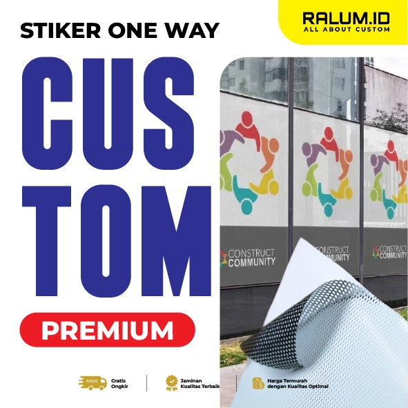 Stiker One Way Vision Kaca Mobil Kaca Toko Stiker Satu Arah