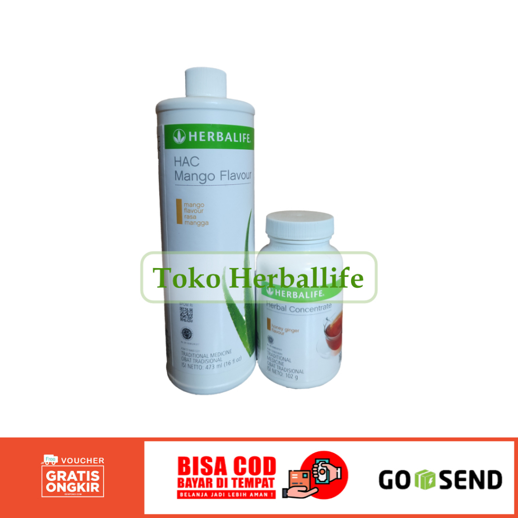 herbalife original 100%-paket 2 produk teh herbalife dan aloeherbal concentrate