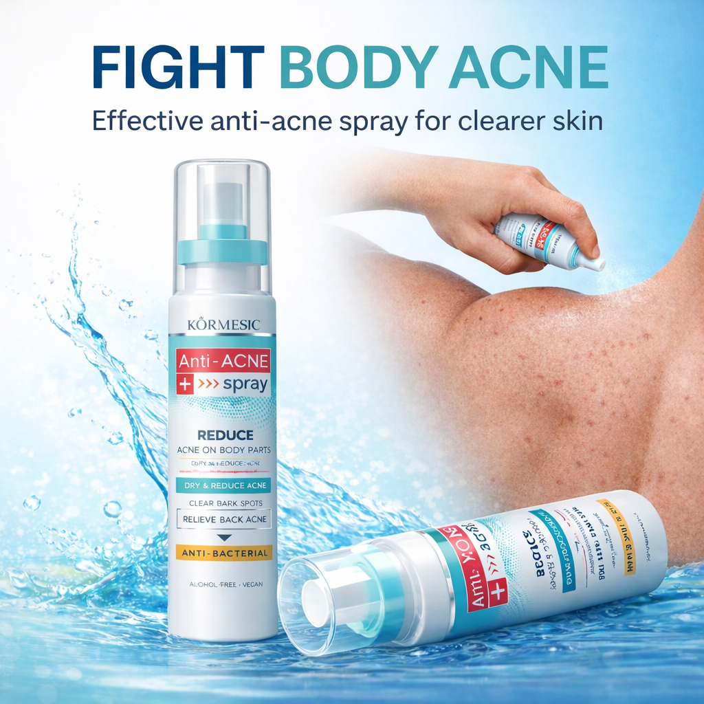 Kormesic Anti Acne Spray Badan – Obat Jerawat Punggung & Dada Semprot Jerawat Body Acne Anti Bacteri