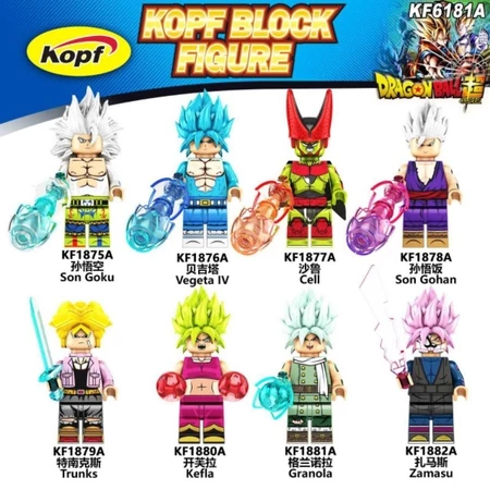 Brick Minifigure Anime Dragon Ball Keychain Sun Goku Aksesoris Gantungan Kunci