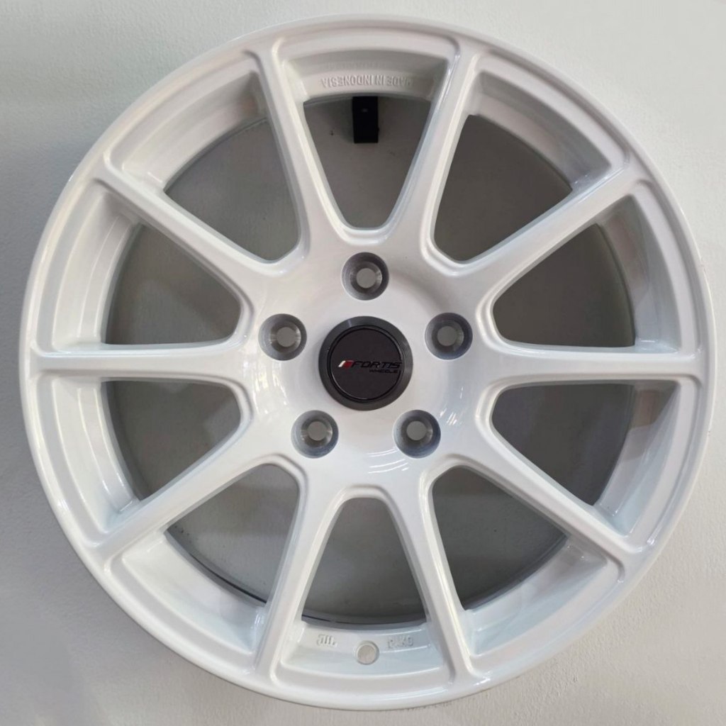 VELG MOBIL ORIGINAL FORTIS WHEELS BY PAKO RCX KALIMUTU R16 x 7 5H 100 ET 42 RACING WHITE - SIENTA NE