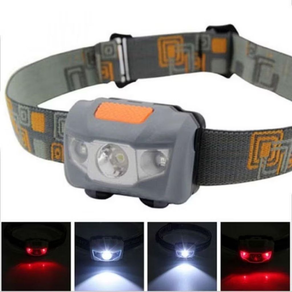 Headlamp Flashlight Waterproof IPX-6 - Lampu LED Senter Kepala - Lampu Helm LED