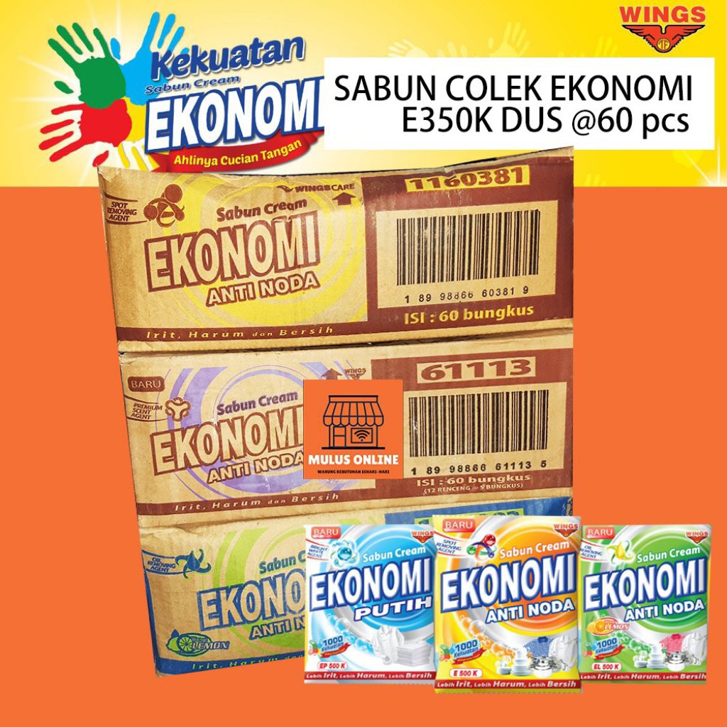 Jual Sabun Ekonomi Cair 1 DUS Eceran 1000 / Ekonomi sabun 1 Dus isi 60 sachet