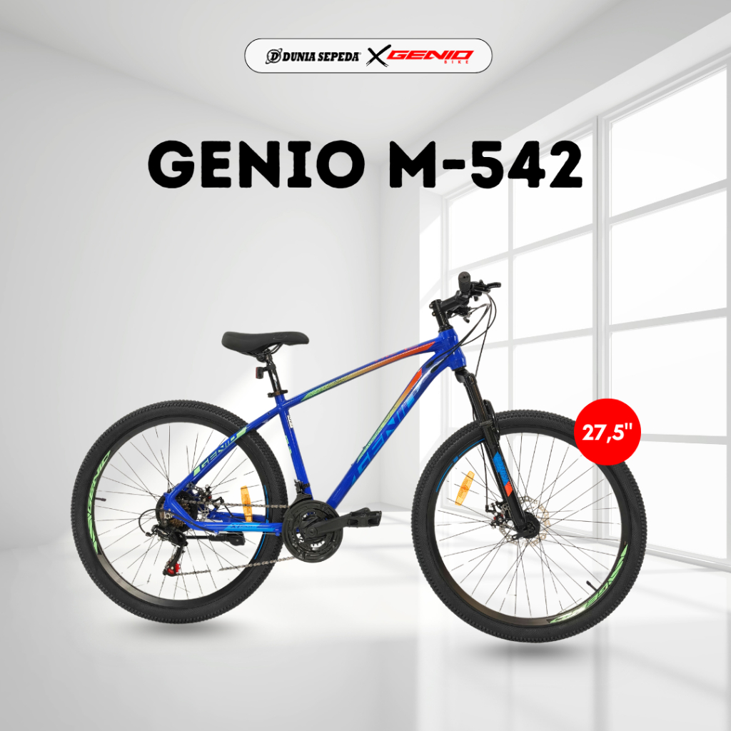 SEPEDA GUNUNG MTB GENIO M - 542 UKURAN 27.5 INCH FRAME ALLOY