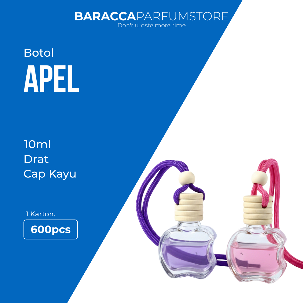 Botol Parfum Mobil Apel Gantung 10ML - Botol Parfum Mobil Kosong - Botol Apel 10ML