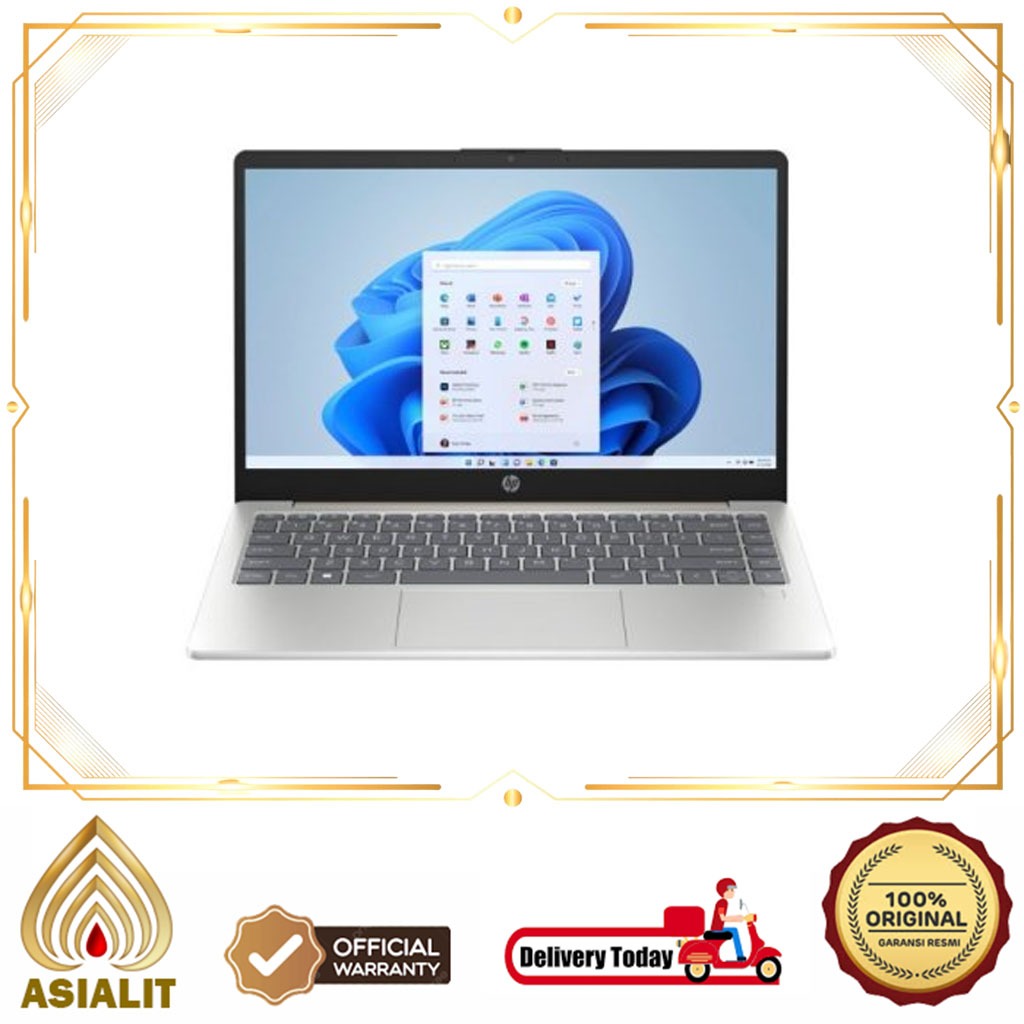 Laptop HP 14-EP0321TU Windows 11 Intel Core i3 RAM 4GB 512GB SSD Silver Garansi Resmi
