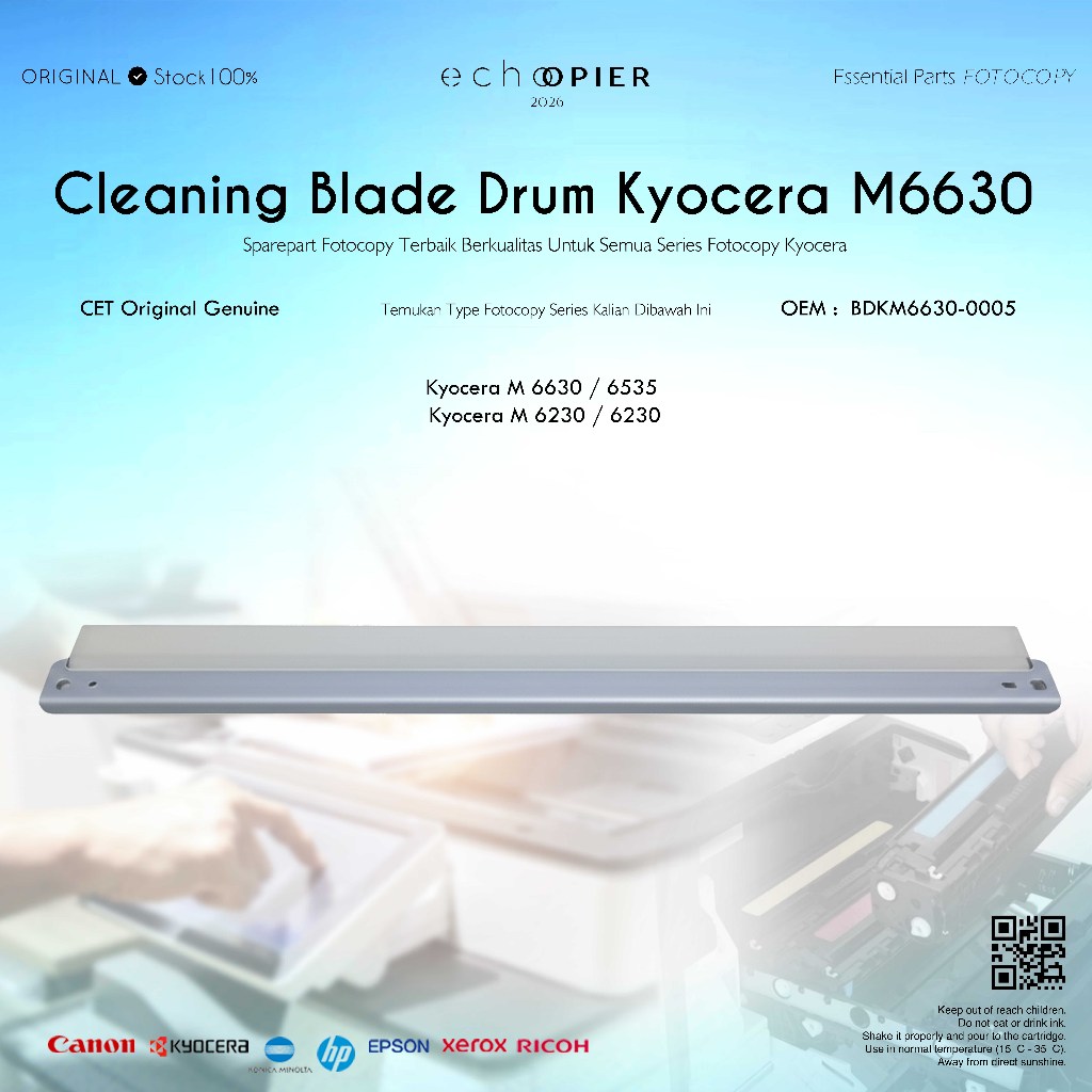 Cleaning Blade Warna Kyocera Drum Belt M 6630 6535 6230 6230 Colour Fotocopy Original