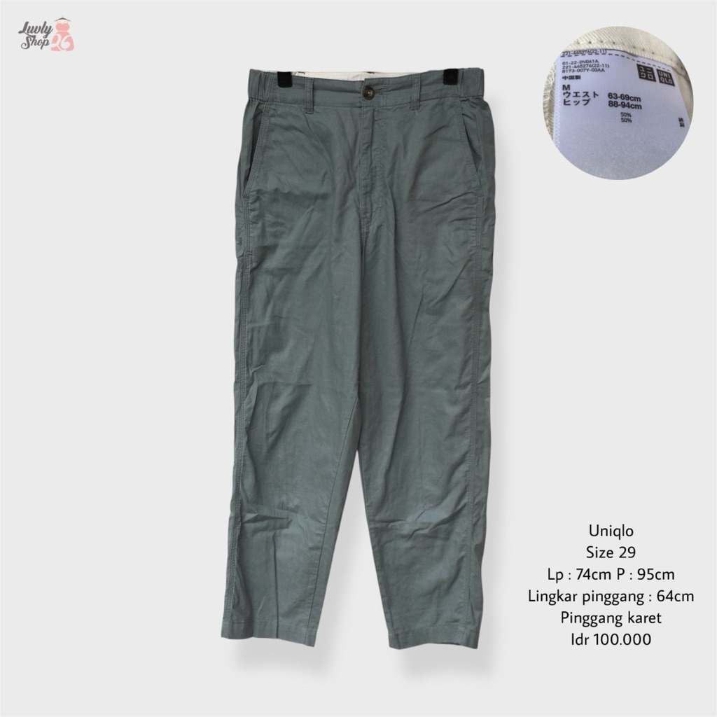 uniqlo celana kerja linen