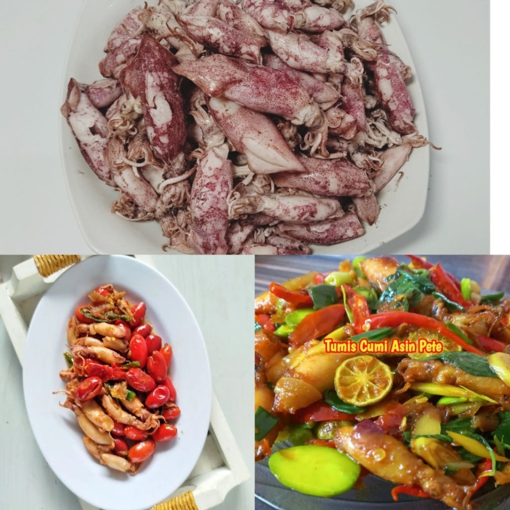 ikan asin cumi sontong/ikan asin cumi rebus/ikan asin cumi telor