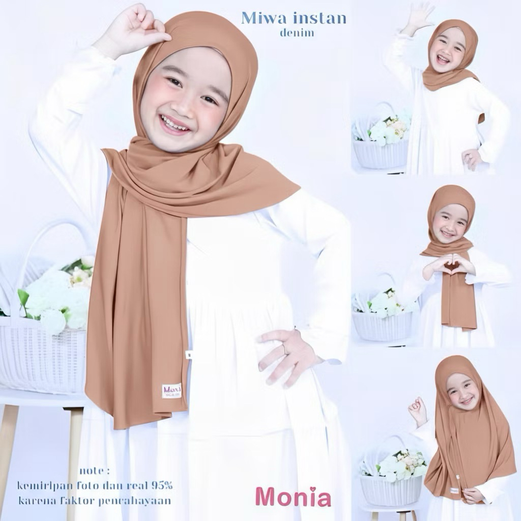 PASMINA JERSEY INSTAN ANAK | Hijab PASMINA ANAK INSTAN