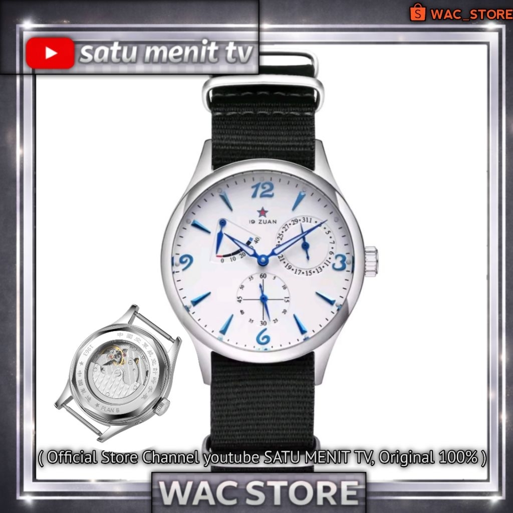 TIME TOKEN SEAGULL 1963 WATCH POWER RESERVE INDICATOR AUTOMATIC AVIATION CLASSIC EDITION HARDLEX GLA