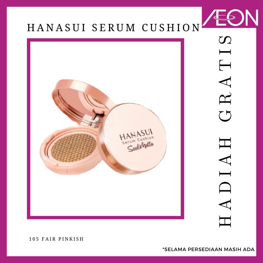 [ Gift Not For Sale ] Hanasui Serum Cushion Soul Mate 105 Fair pinkish