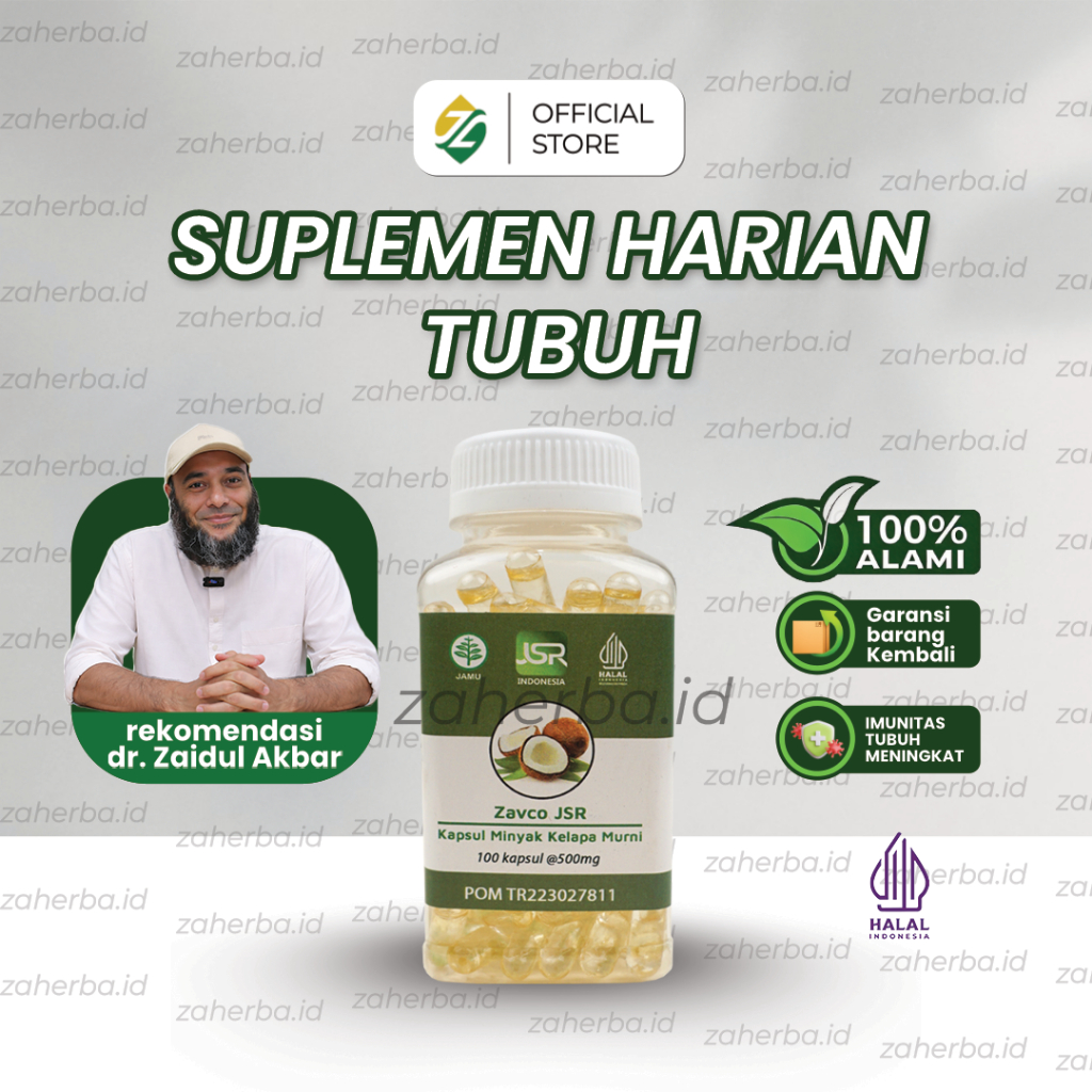 Original - VCO JSR dr Zaidul Akbar 100 Kapsul - Virgin Coconut Oil