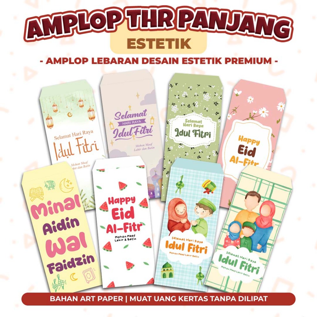 Amplop THR Lebaran Paketan Desain Estetik Premium