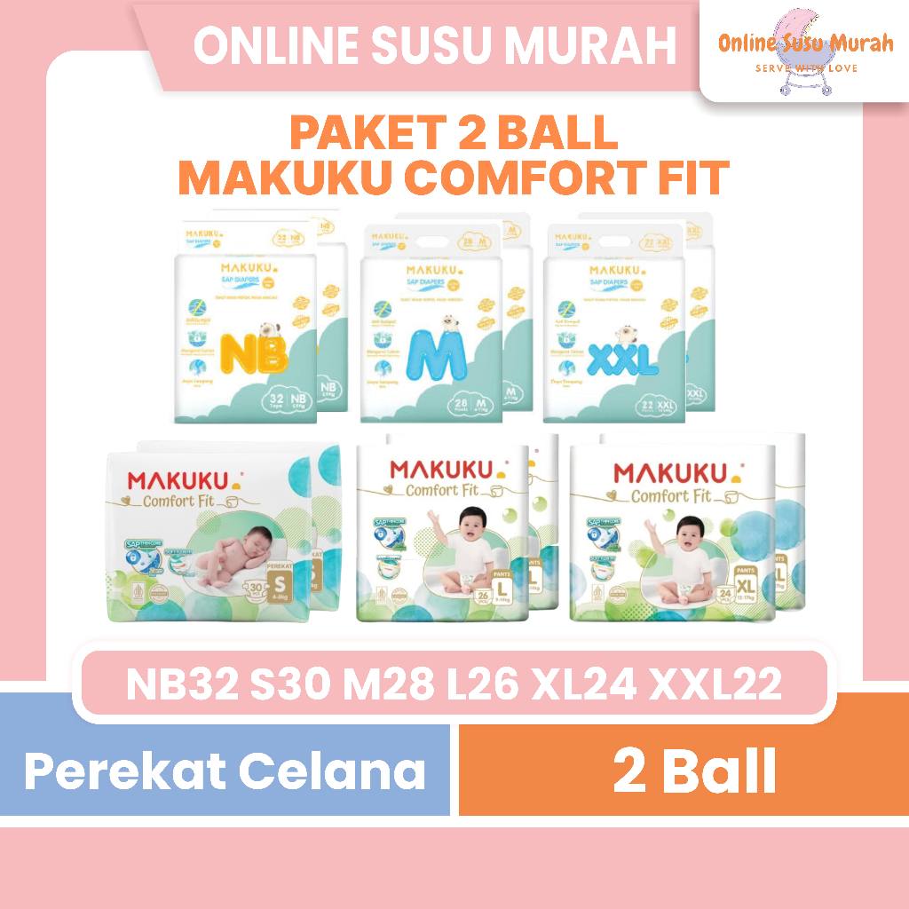 MAKUKU SAP COMFORT FIT PAKET 2 BALL TAPE NB 32 S 30 PANTS M 28 L 26 XL 24 XXL 22 PPKS