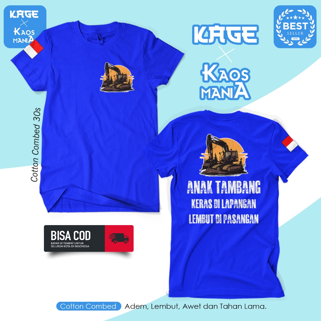 Kaos Anak Tambang Pejuang Dollar - Baju Kaos Kerja Tambang Combed 30s KAOS KAGE
